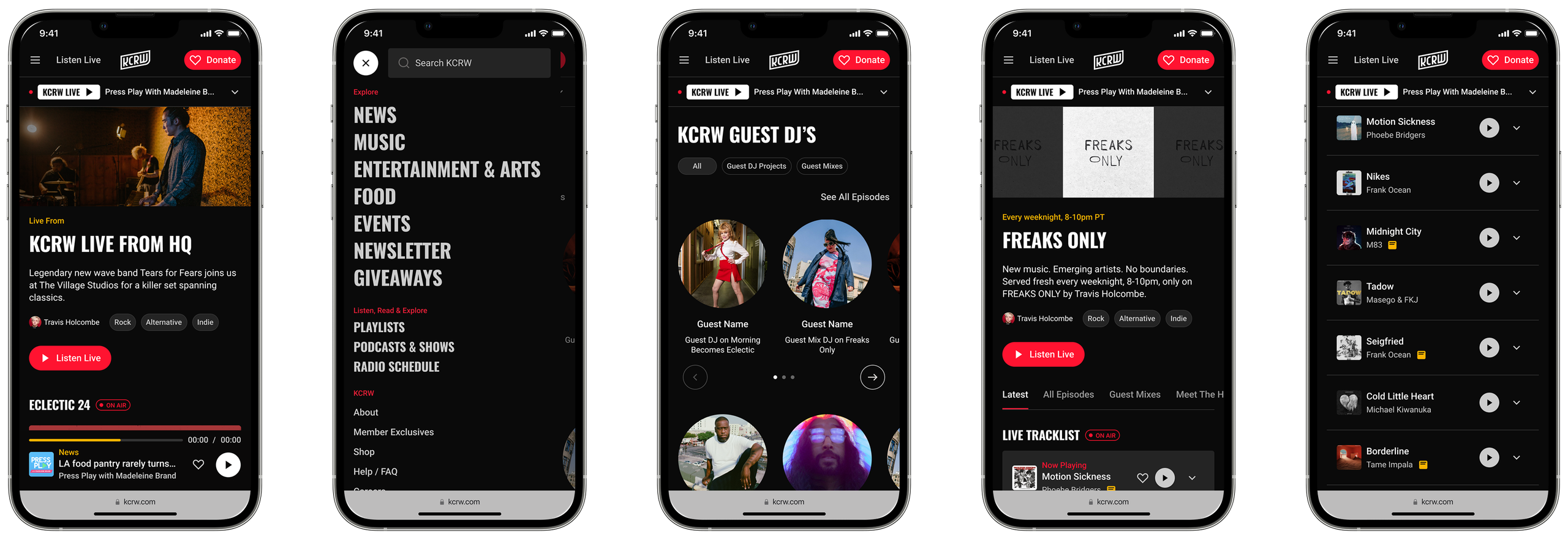 KCRW Music & Radio Experience Mobile